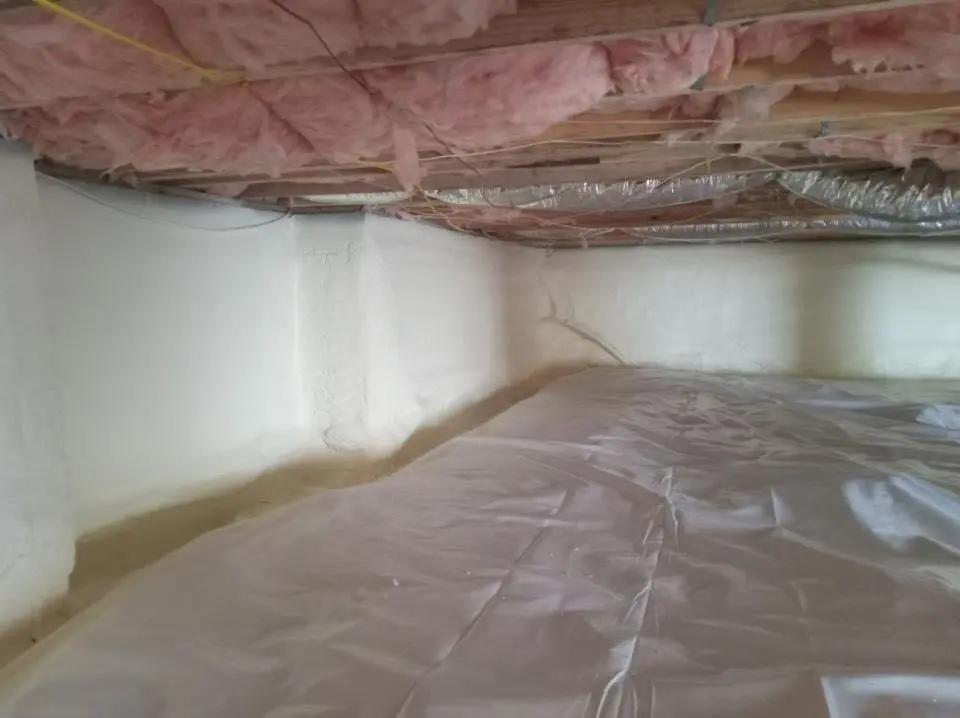 Crawl space encapsulation with closed-cell spray foam for Roof Waterproofing in Coventry